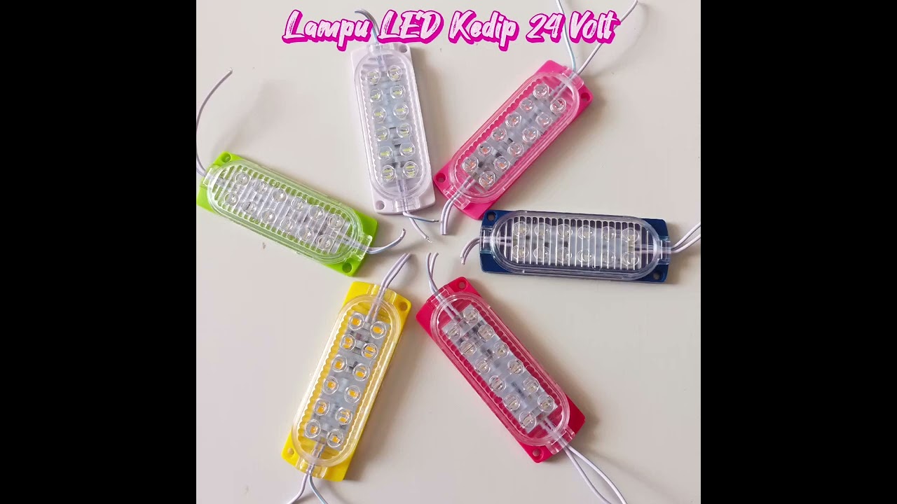 Lampu Led Kedip Strobo 12 Mata Led Ultrasonic 24 Volt