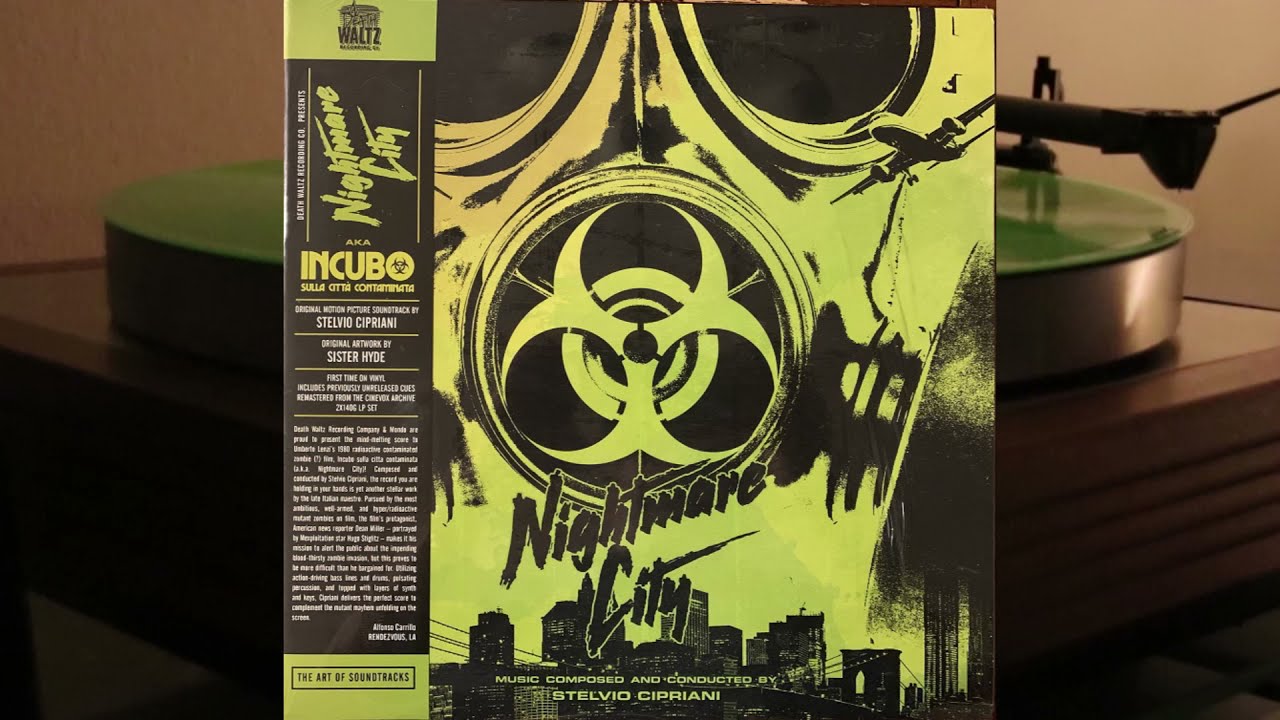 Stelvio Cipriani - Nightmare City - vinyl lp album Death Waltz, Umberto Lenzi, Maria Rosaria Omaggio