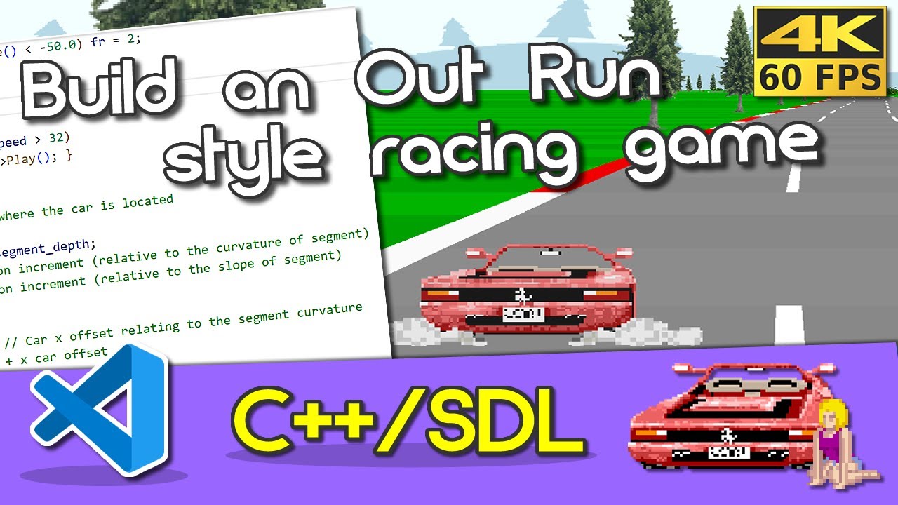 Build an Out Run style racing game in C++/SDL 🏎️ #programming #gameplay #coding