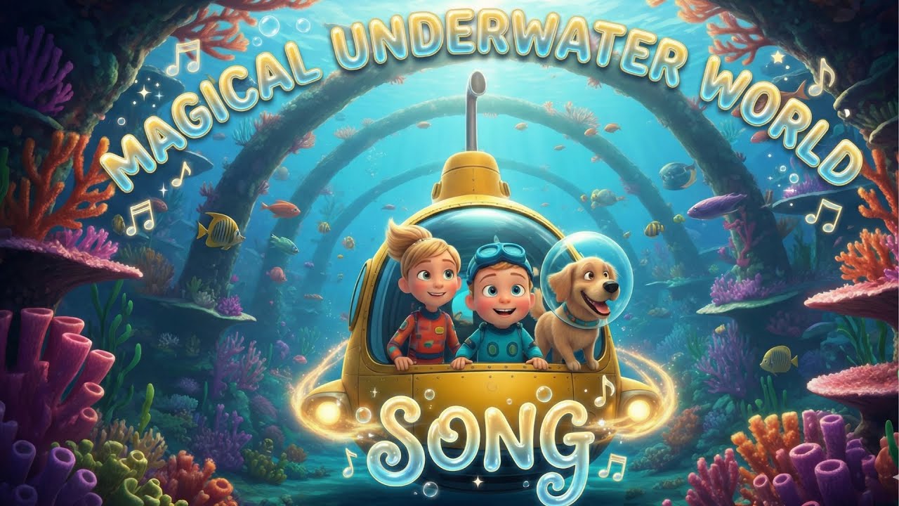 Волшебный подводный мир: песенка | Веселая обучающая песенка для детей | Английский язык для дошк...