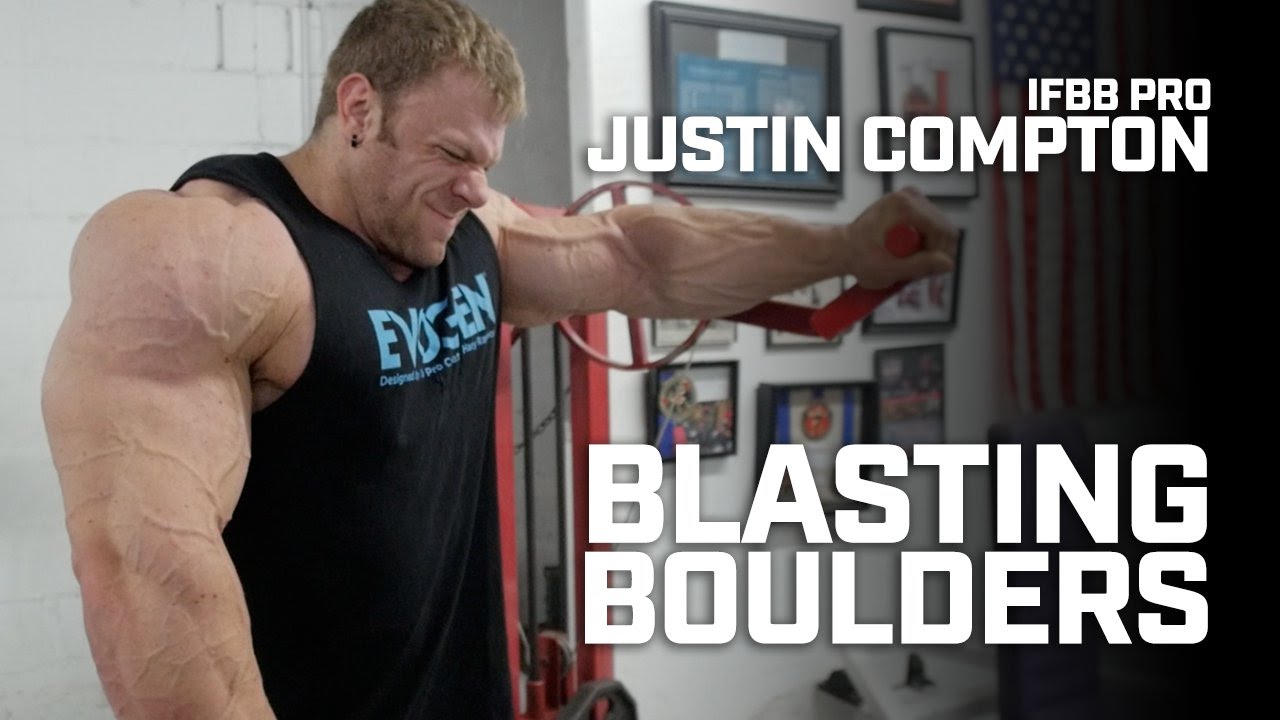 IFBB Pro Bodybuilder Justin Compton Trains Shoulders Contest Prep