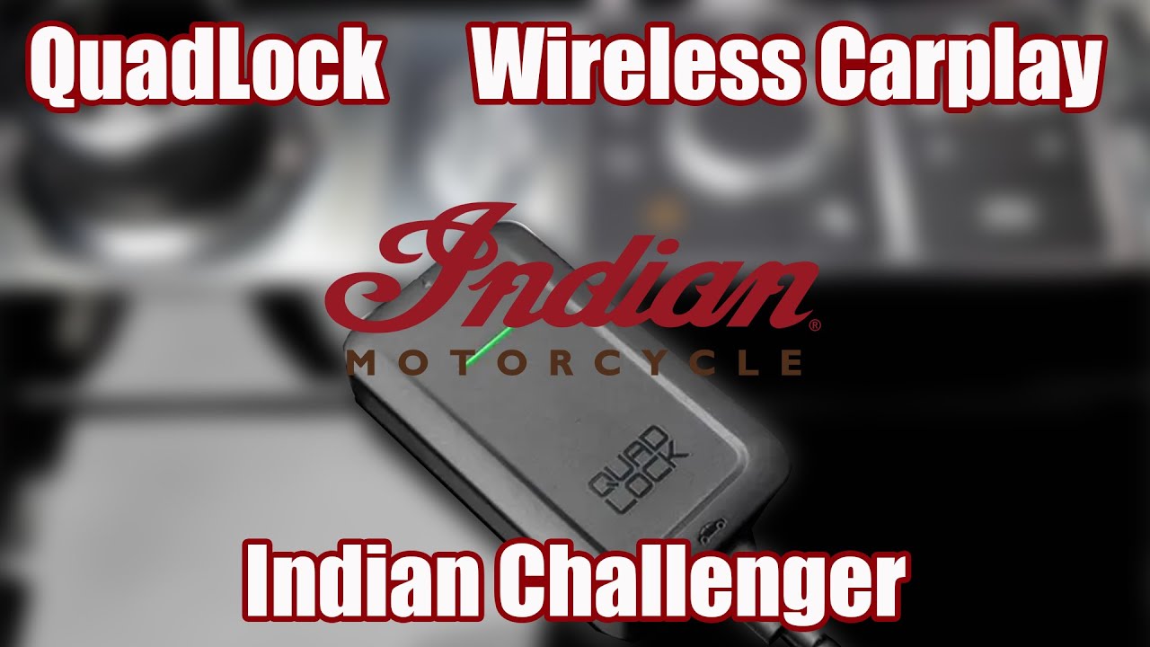 Установка адаптера Quad Lock Wireless Car Play на мой Indian Challenger 2020 года