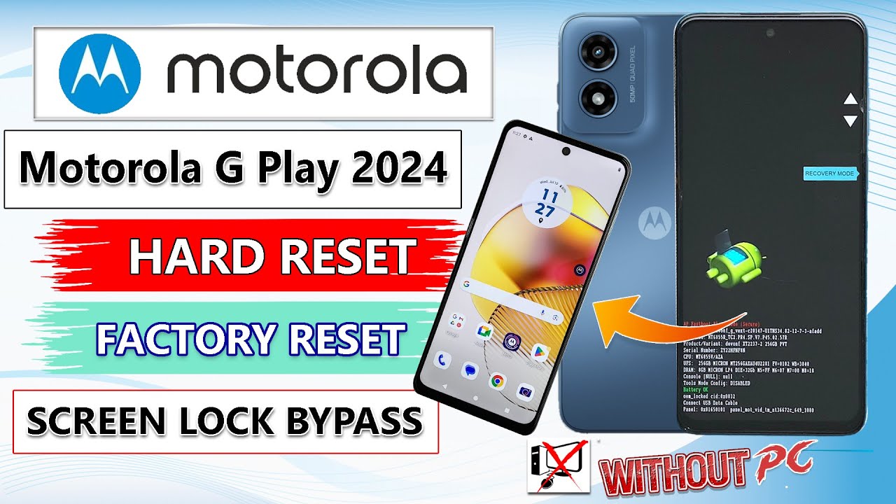 Motorola G Play 2024 Hard Reset✅  Hard Reset Motorola G Play 2024✅ Moto G Play 2024 Factory Reset✅