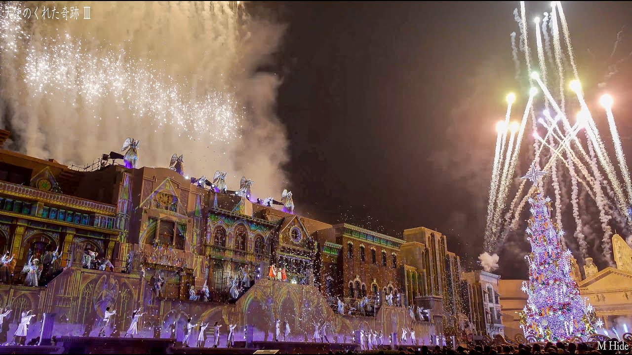 USJ クリスマス 天使のくれた奇跡 Japan's famous projection mapping Christmas  show