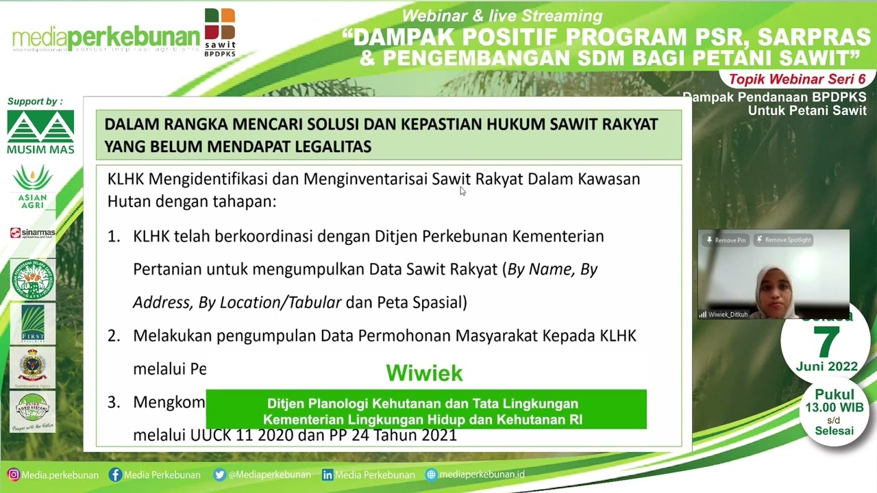 Persyaratan yg dipenuhi dlm Pelepasan Kawasan Hutan bagi Petani Kelapa Sawit utk Percepatan PSR