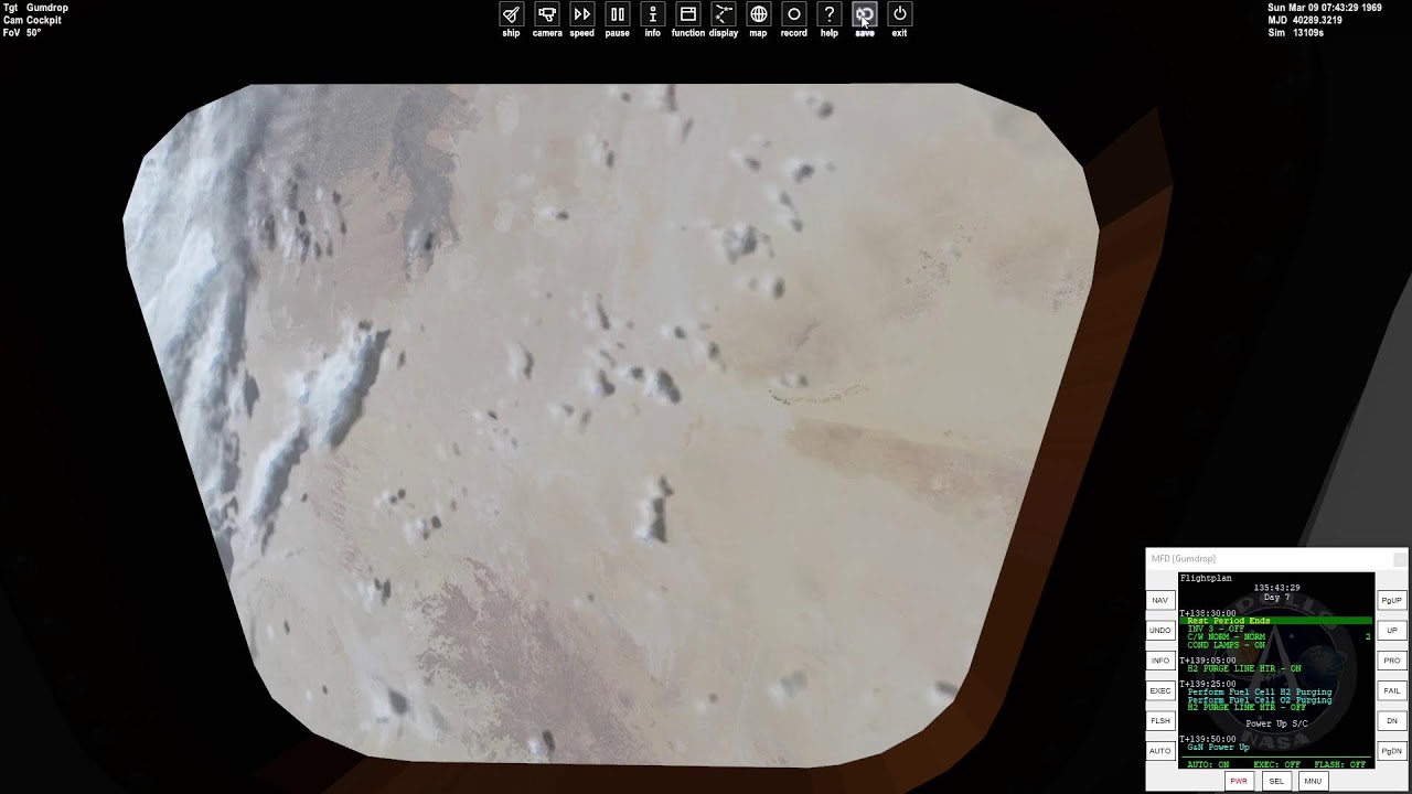 Apollo 9 NASSP 8 Beta - Open Orbiter - Sixth rest period