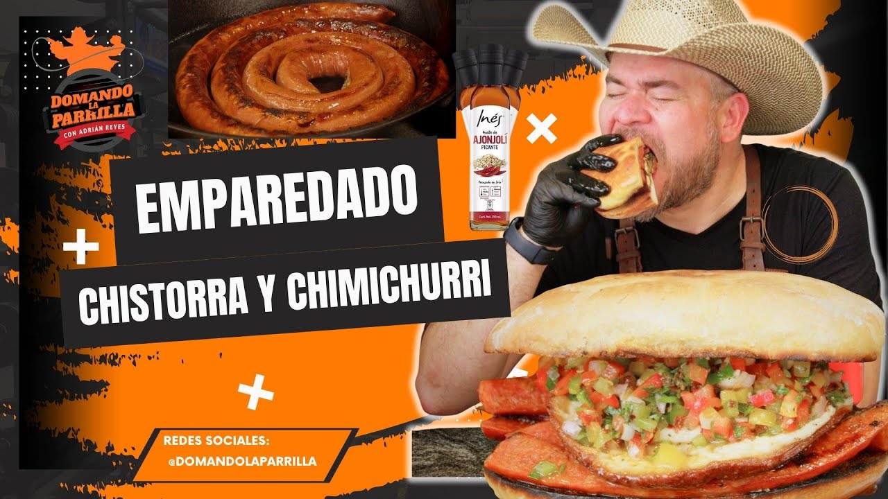 Receta de la mejor Torta de Chistorra con queso Provolone y Chimichurri estilo Domando La Parrilla.