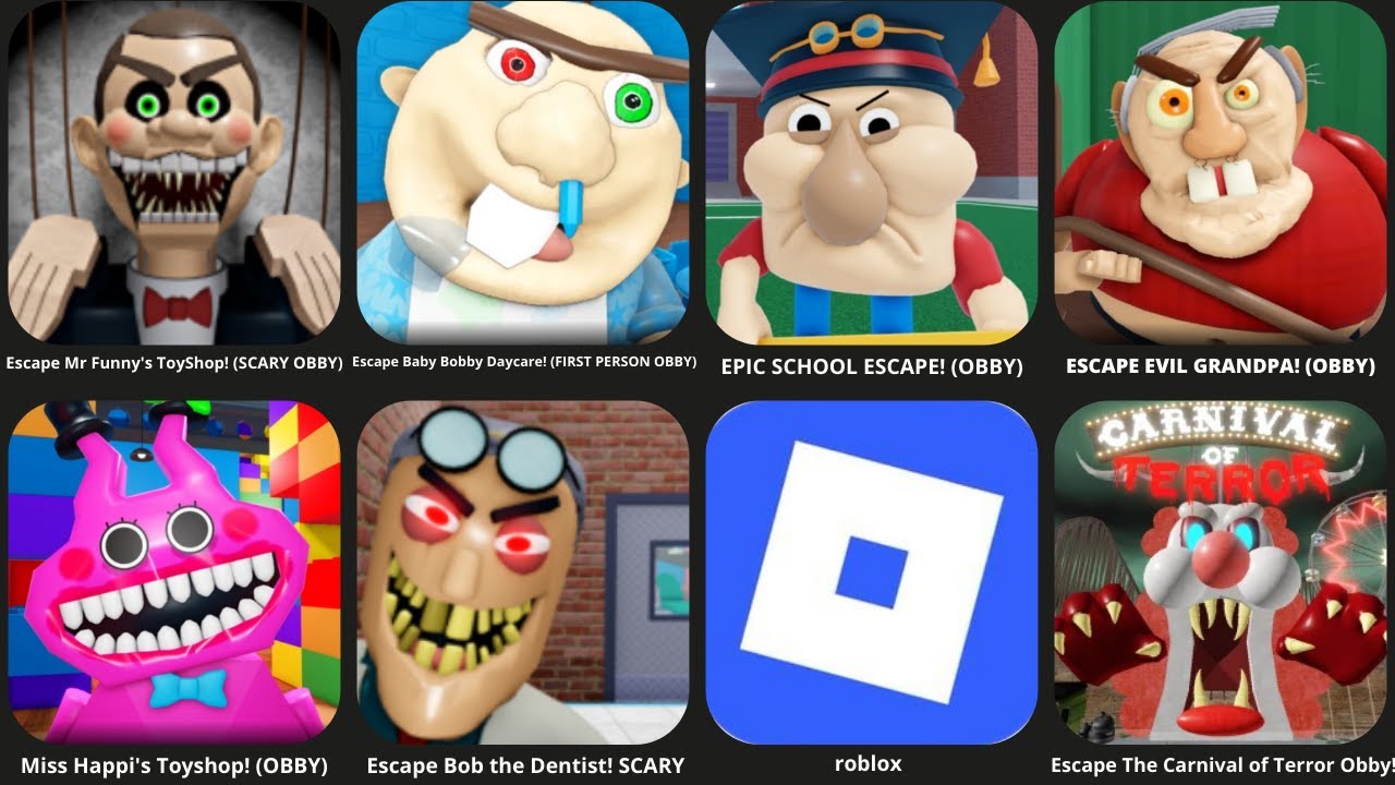 Escape Mr Funny's ToyShop! (SCARY OBBY).Escape Baby Bobby Daycare! (FIRST PERSON OBBY).EPIC SCHOOL