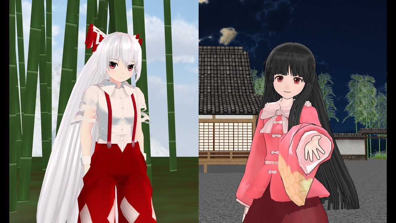 [Touhou MMD] Mokou vs Kaguya Part 1