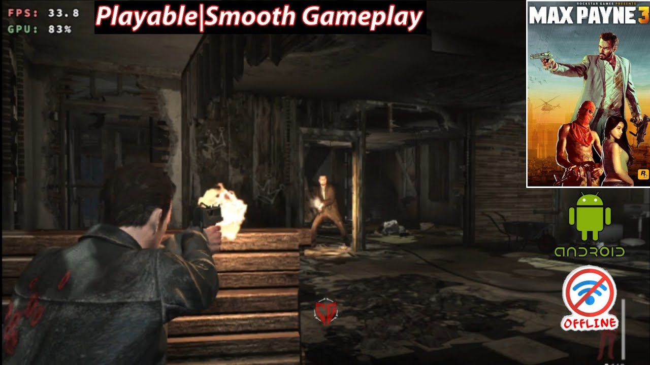 Max Payne 3 (максимальная графика) (ПК) на Android GameHub|GameFusion 5.3.5 Эмулятор Snapdragon 8...