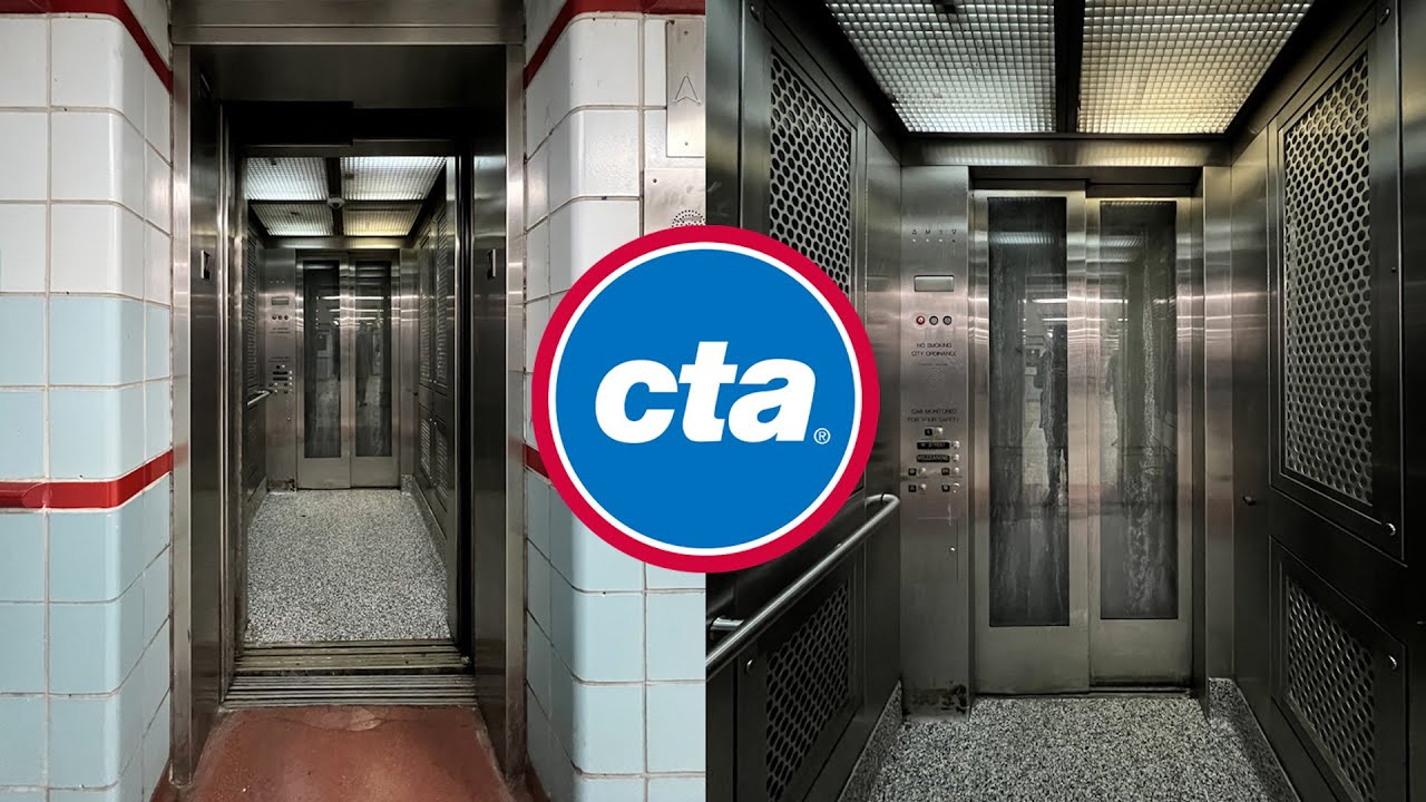 Lovely Generic Hydraulic Scenic Elevator - Lake Red Line CTA Station - Chicago, IL