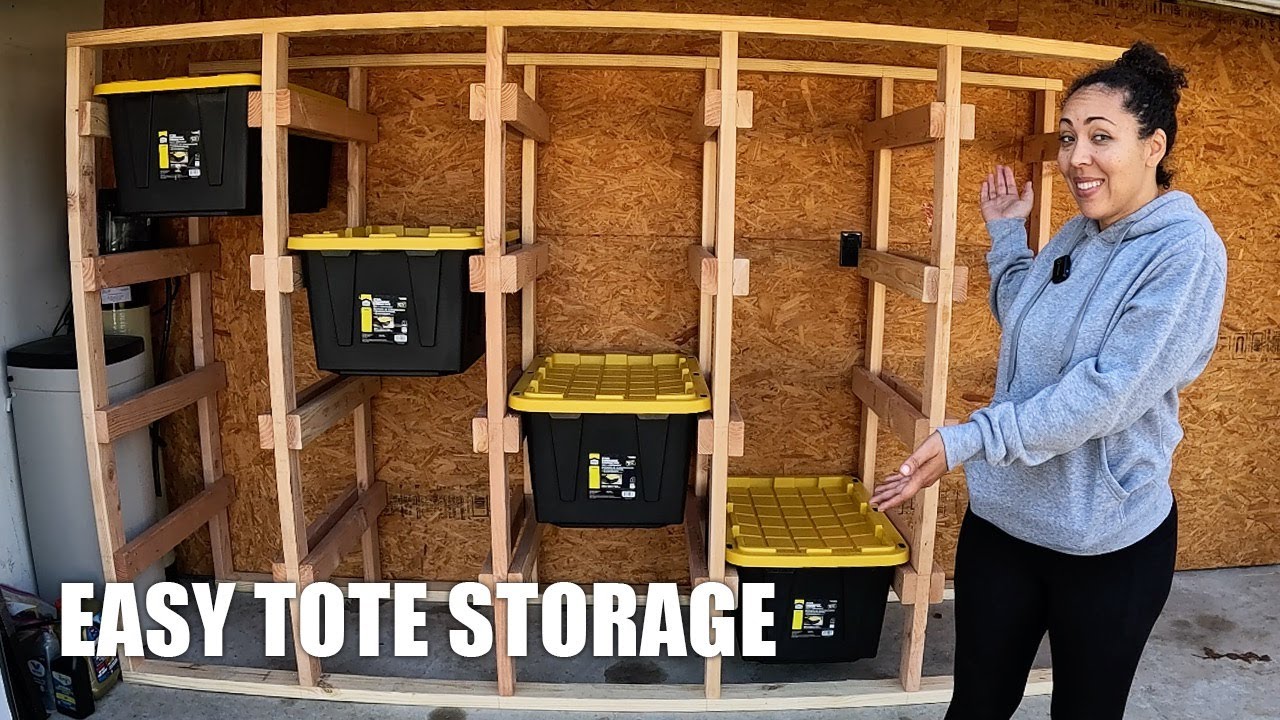 Super Easy DIY Tote Storage Rack - 20 Spaces