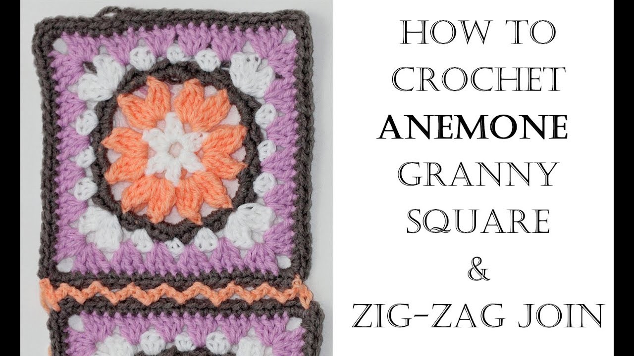 How to Crochet and Join Anemone Granny Square
