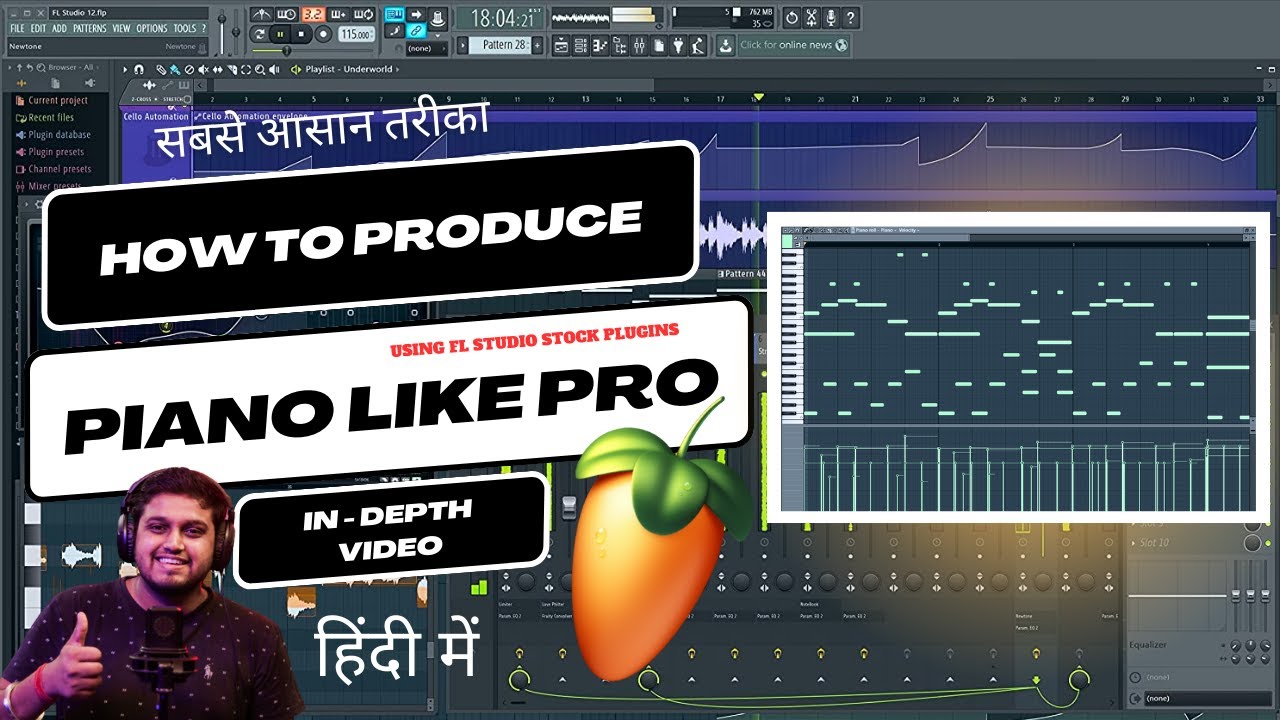 How To Produce Realistic Piano Like Pro (Using Stock Plugin) - FL Studio With Kurfaat