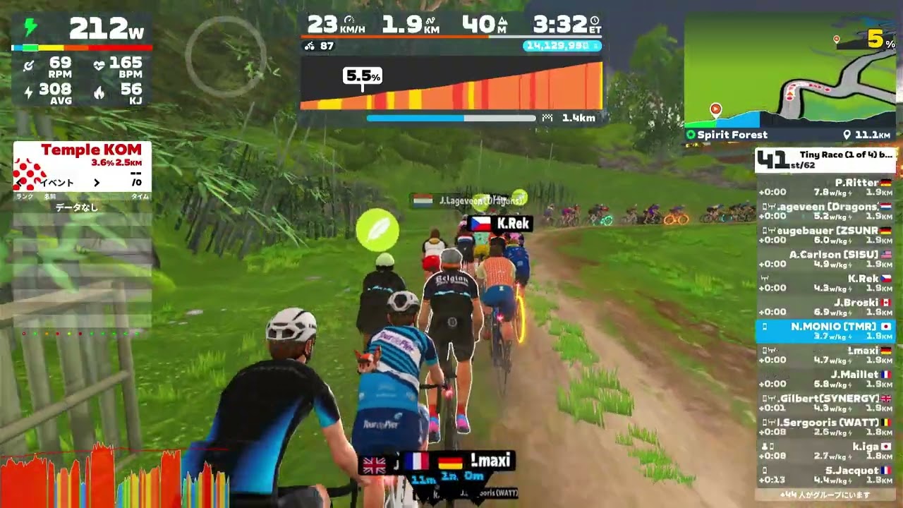 Tiny Race (1 of 4) by Zwift Insider (A) (Z1) on Spirit Forest in Makuri Island