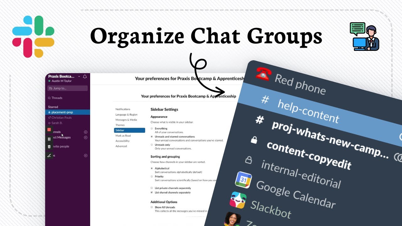 Как организовать каналы Slack (папки команд)