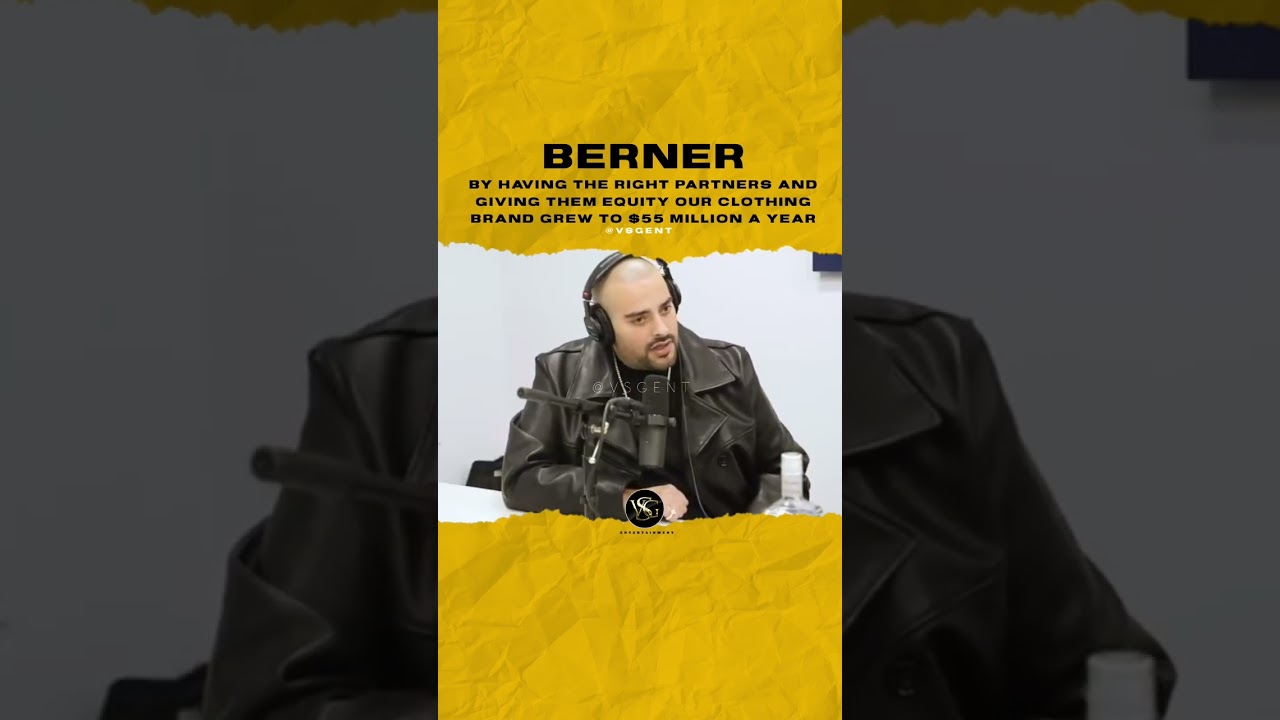 #berner With the right partners & giving them equity our brand makes $55 mill a yr 🎥 @MWORTHOFGAME