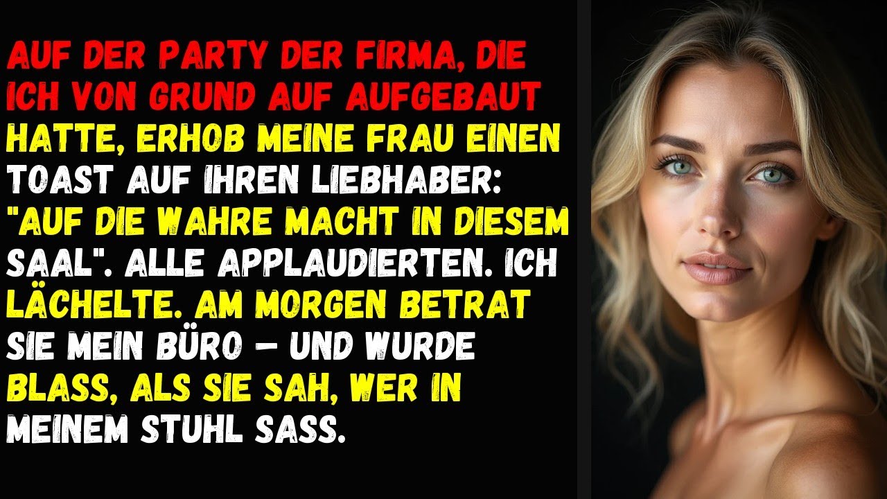 Auf der Party der Firma, die ich von Grund auf aufgebaut hatte, erhob meine Frau