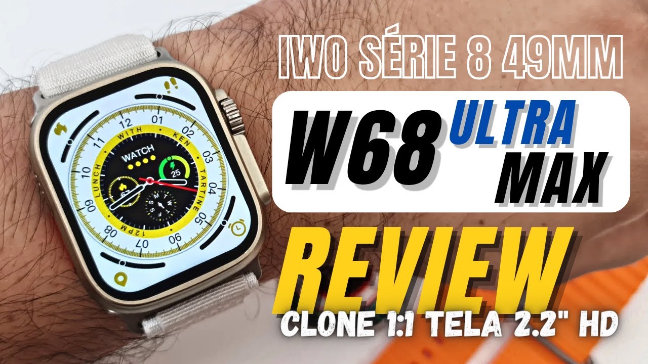 CHEGOU! IWO W68 ULTRA MAX 49mm (W68+ ULTRA) REVIEW COMPLETO, Tela GIGANTE 2.2”, GPS Tracking, É BOM?