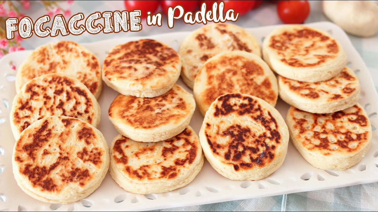 FOCACCINE IN PADELLA SENZA LIEVITAZIONE - Da farcire Dolci o Salate
