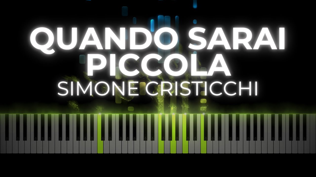 Quando sarai piccola - Simone Cristicchi (Sanremo 2025) // PIANO COVER