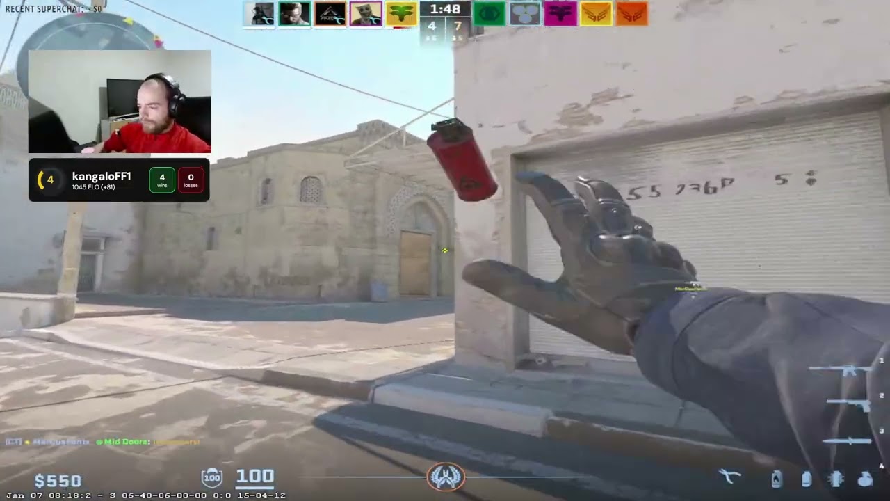 Faceit - 2 streamers in the same game, different moments :D