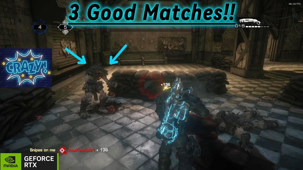 Gears of war Ultimate Edition: Ranked in 2024 insane Sniper Headshots & Outplays!!