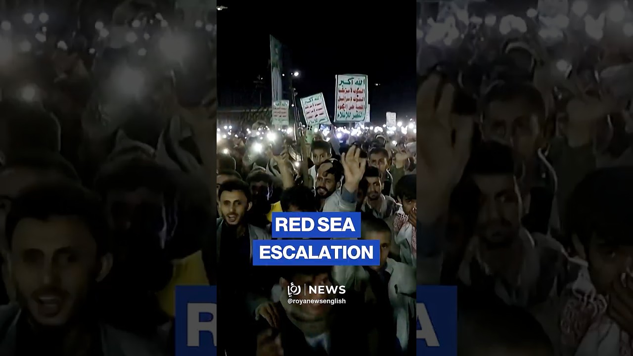 Houthi supporters rally in Sanaa after armed forces announce navigation ban on Saudi Arabia
