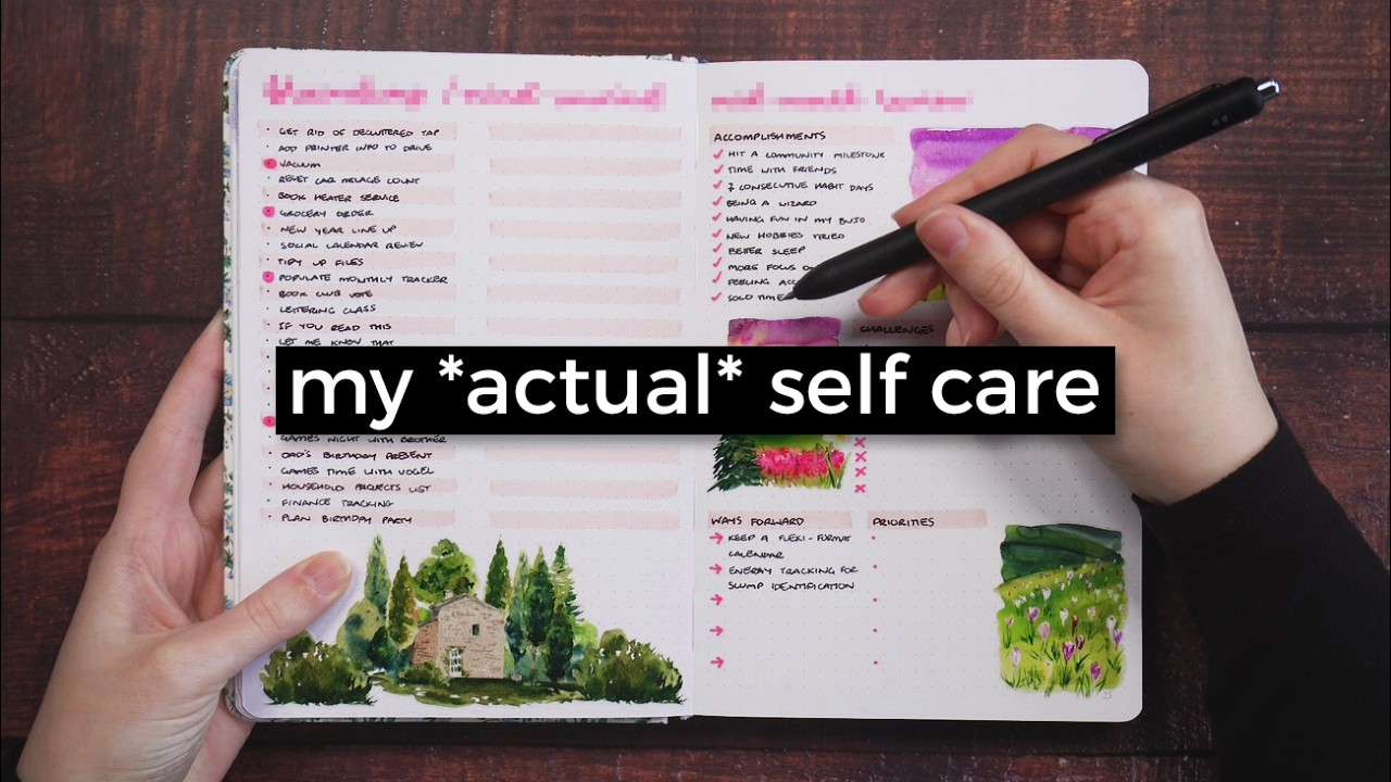 4 Self Care Bullet Journal Layouts That Actually Work 💜