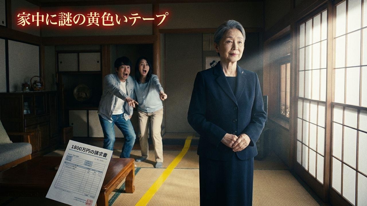 「生活費は折半ね」と笑う嫁。翌朝、家中に張り巡らされた”黄色いテープ”を見て顔面蒼白に…