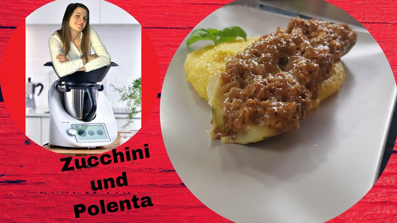 Gefüllte Zucchini mit cremiger Polenta | Turmkochen | vegetarisch und lecker | ThermoMixenmitClaudia