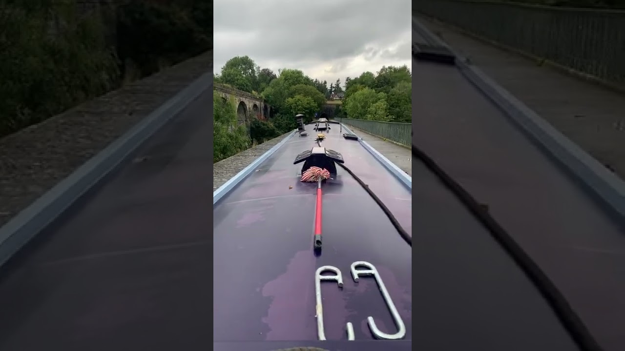 Llangollen canal Chirk Aquaduct into Wales