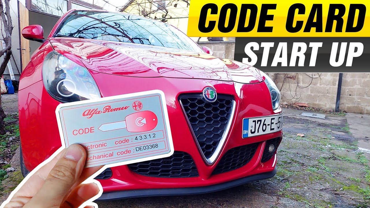 EMERGENCY KEY CODE STARTUP ALFA GIULIETTA, GT, 147, GTV, 156