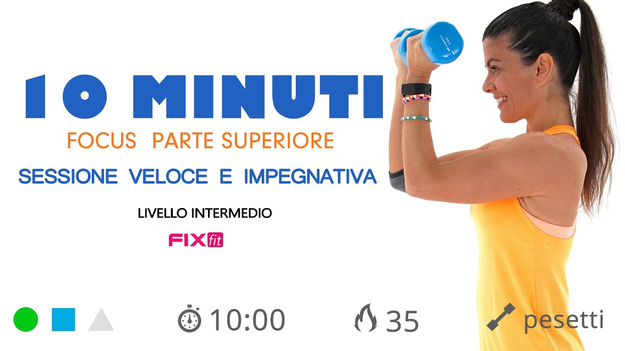 Braccia Snelle e Toniche! 10 Minuti Con Esercizi Per Braccia e Spalle