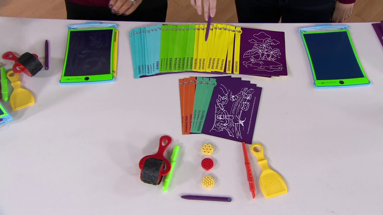 Magic Sketch Mess Free Boogie Board w/ Accessories & Illustrations on QVC