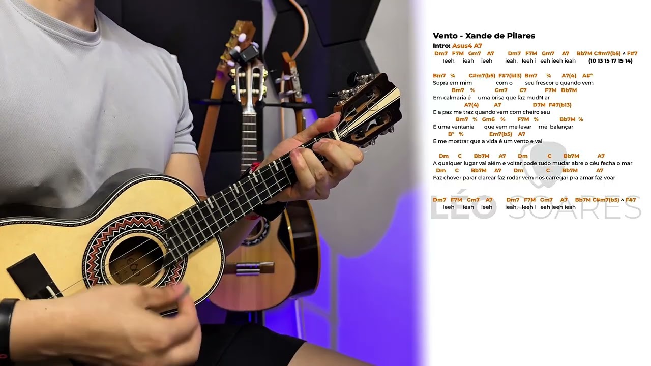 APRENDA “VENTO” XANDE DE PILARES NO CAVAQUINHO COM CIFRA NA TELA 