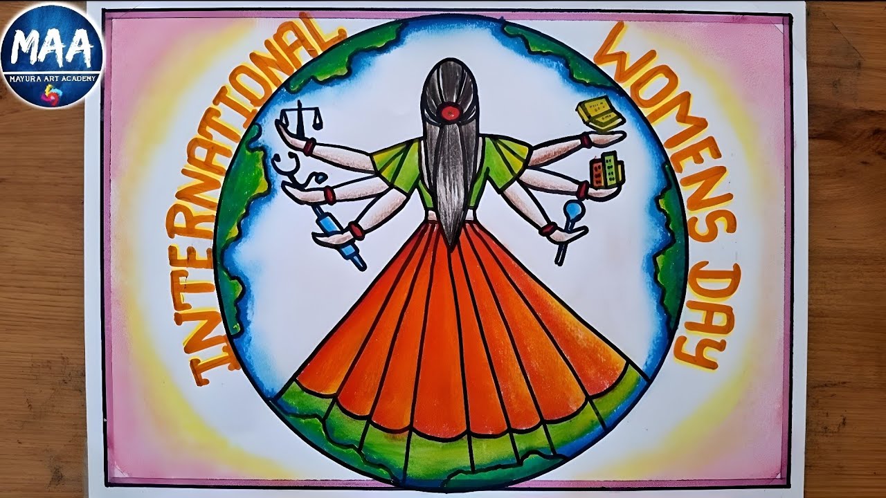International Women's Day Drawing | Women's Day Drawing | अंतरराष्ट्रीय महिला दिवस पर चित्र बनाएं