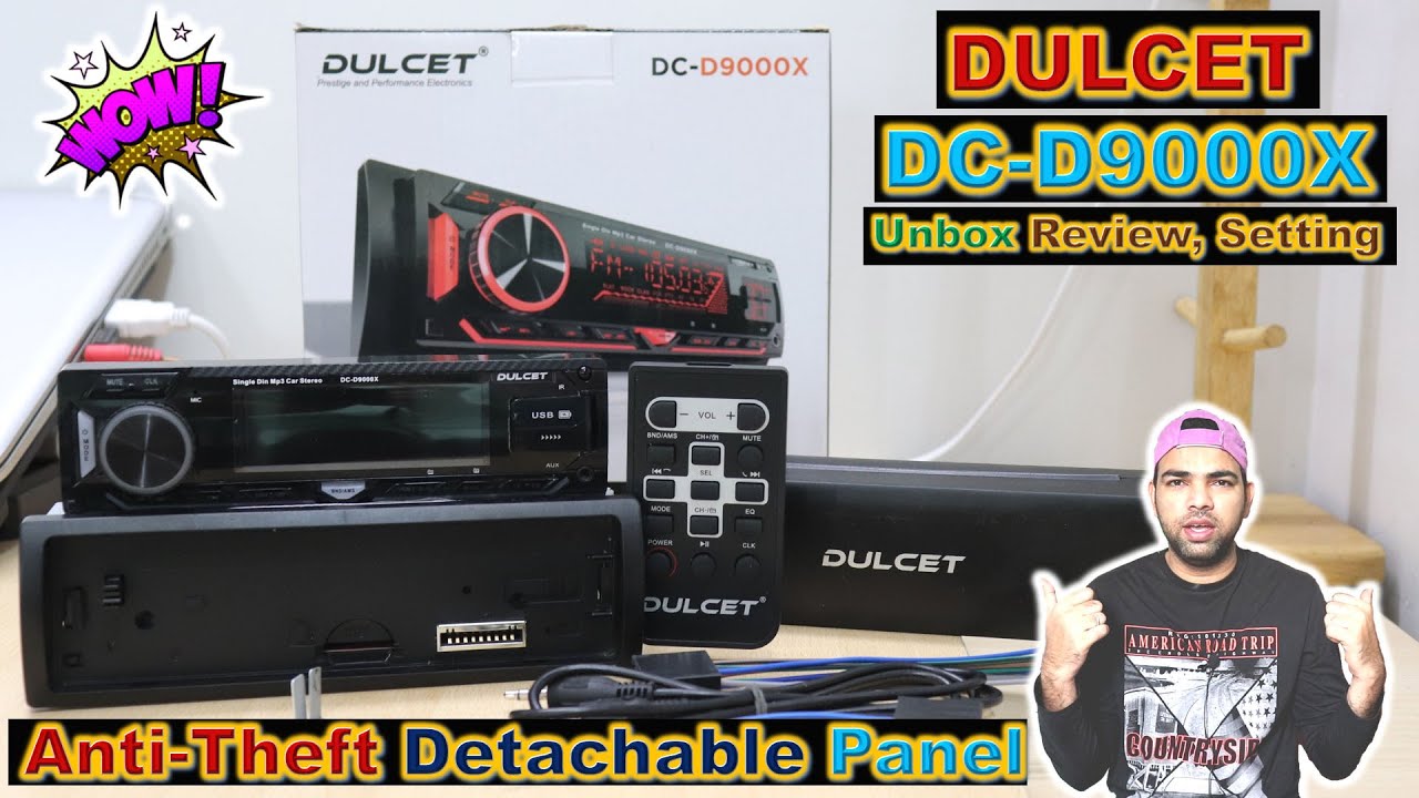 Dulcet DC D9000X Car Stereo Review Test | Anti Theft Detachable Front Panel | Bluetooth | Mp3 Player