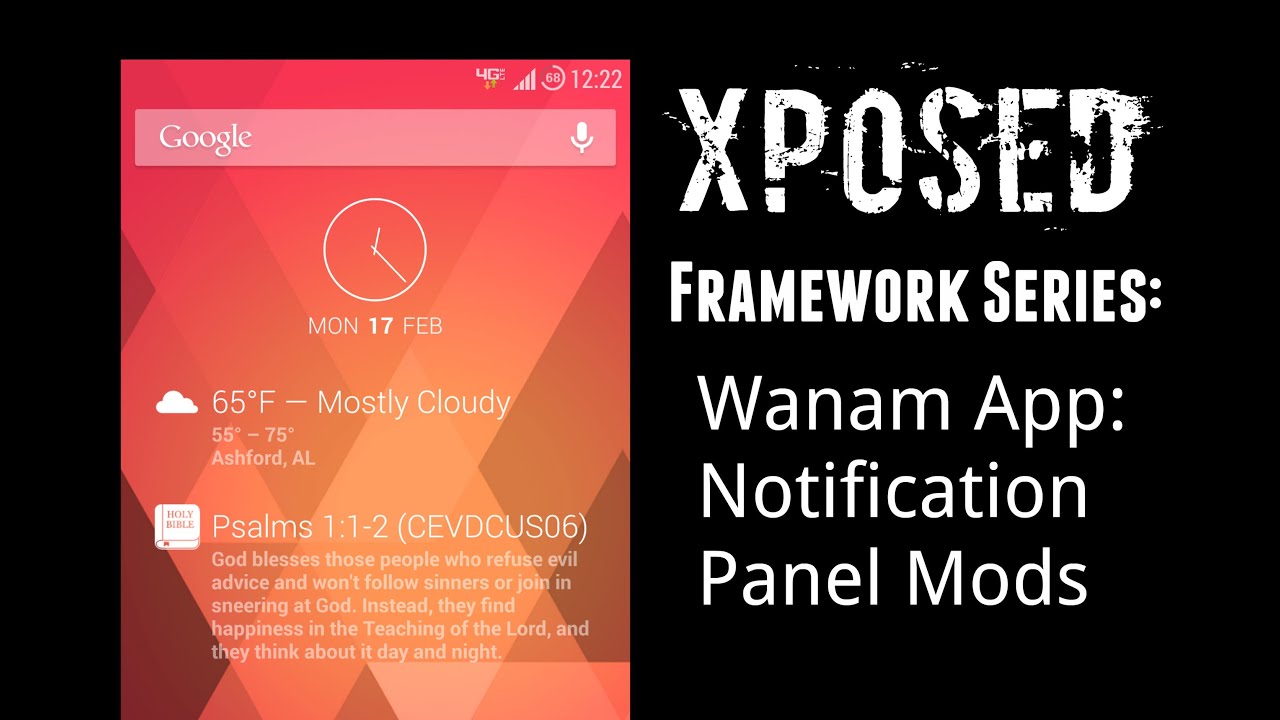 Xposed Framework Series: Wanam - Notification Panel Mods