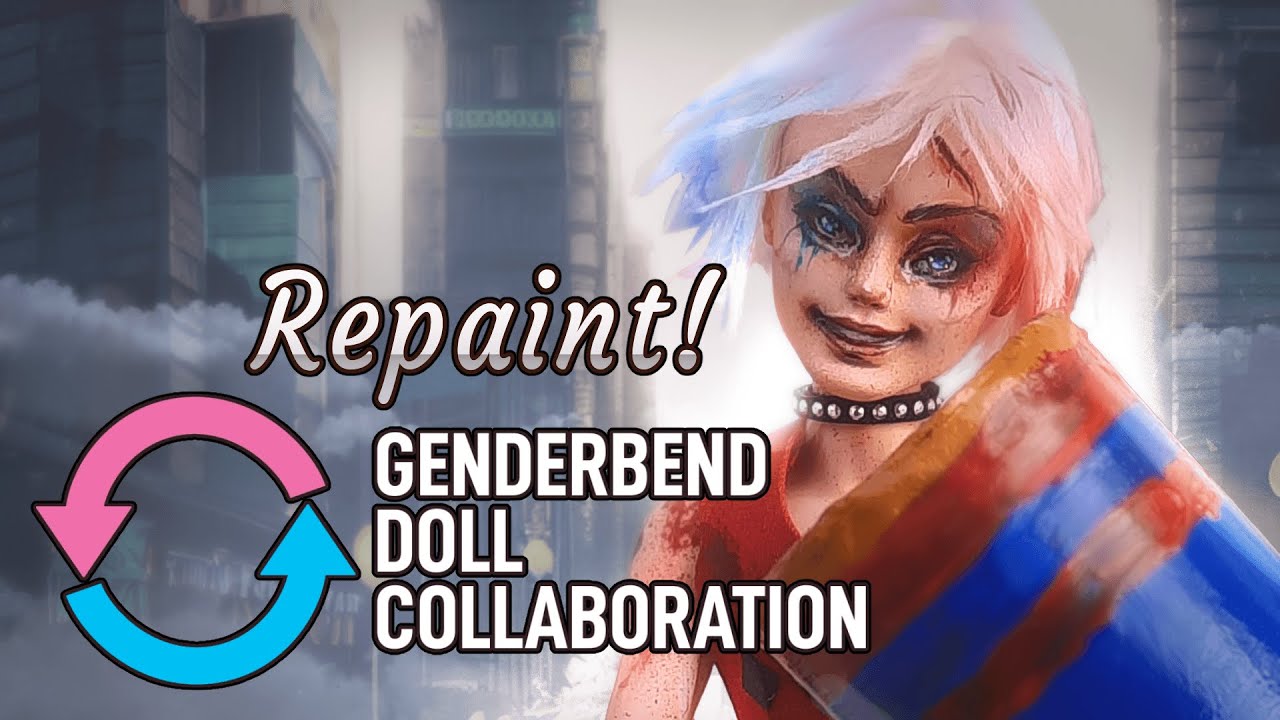 Gender Bend Harley Quinn  || Daring Charming Ever After High Doll #repaint  || Custom Art Doll