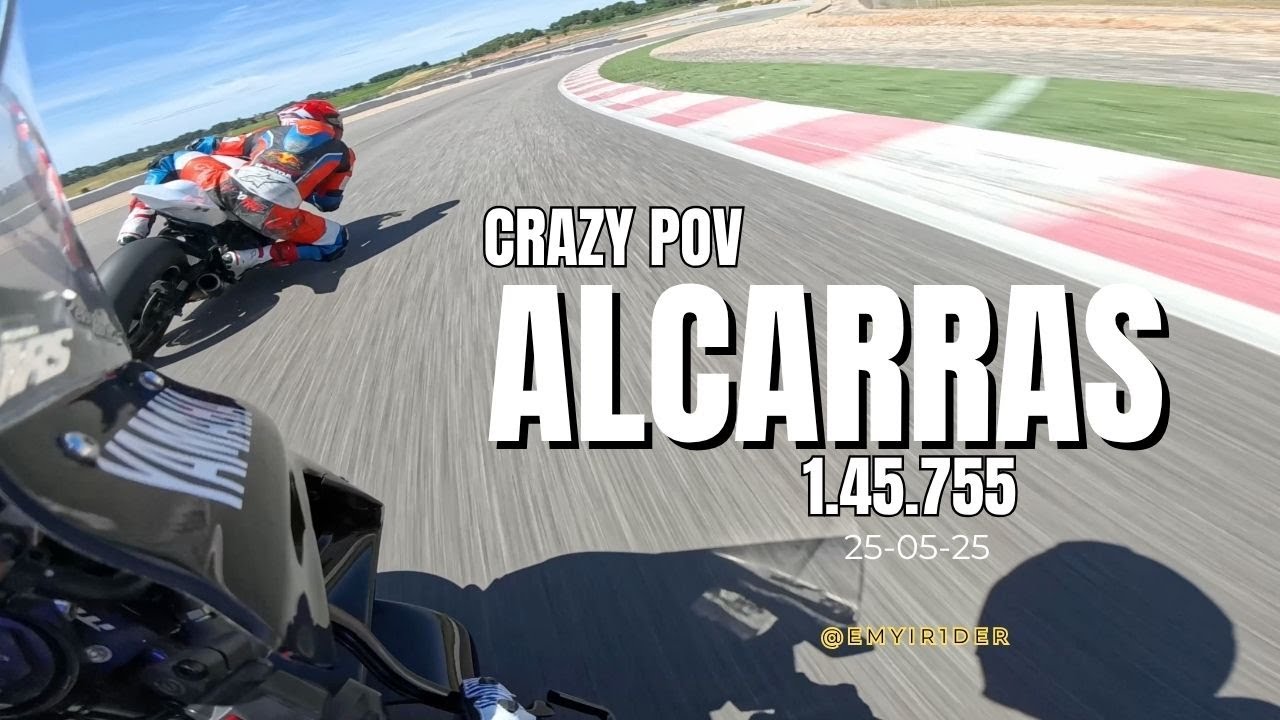 Crazy POV Circuit Alcarras - Barcelona .Fast Lap 1.45.775. Yamaha R1 RAW SOUND🔈🔈