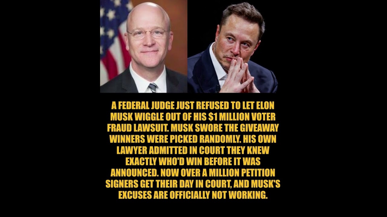 BREAKING: Musk&rsquo;s $1 Million Voter Giveaway Faces Trial &mdash; Judge Allows Fraud Case to Proceed