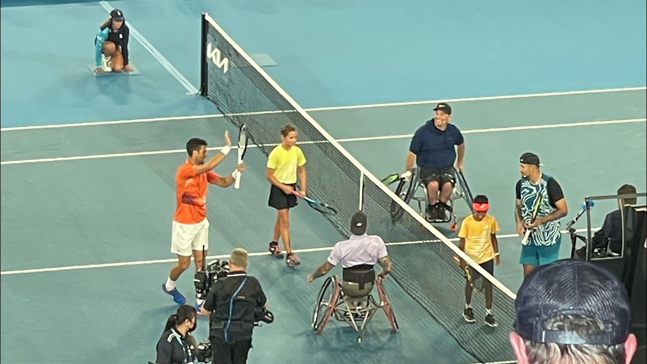 Novak Djokovic vs Nick Kyrgios - exhibition match before AO23