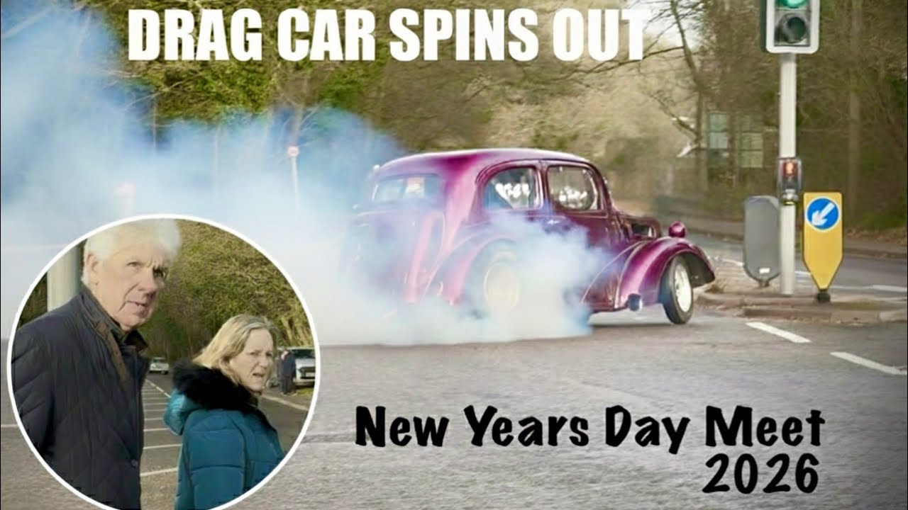 DRAG CAR CRASHES AT NEW YEAR MEET