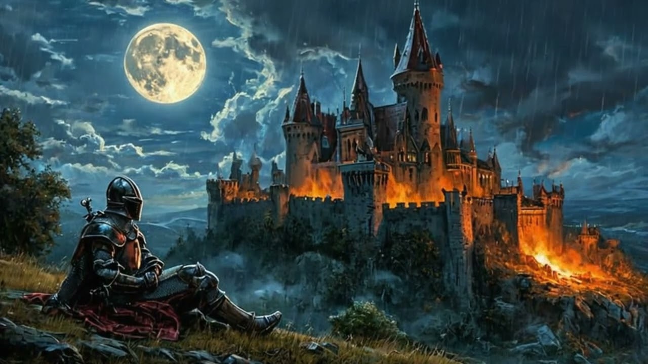 O Cavaleiro e o Castelo em Chamas | Música Épica Medieval Sob a Lua