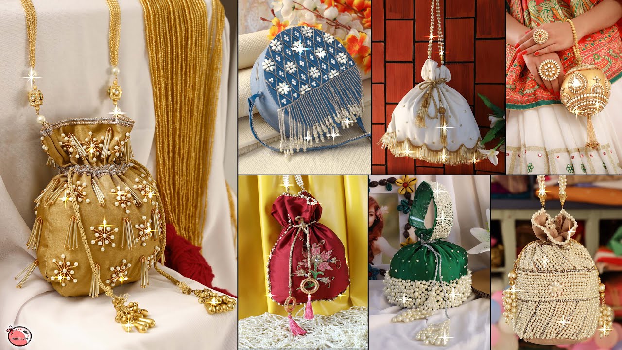 Wedding Potli Purse..!! DIY HandBags - Bridal Accessories (Part - 2)
