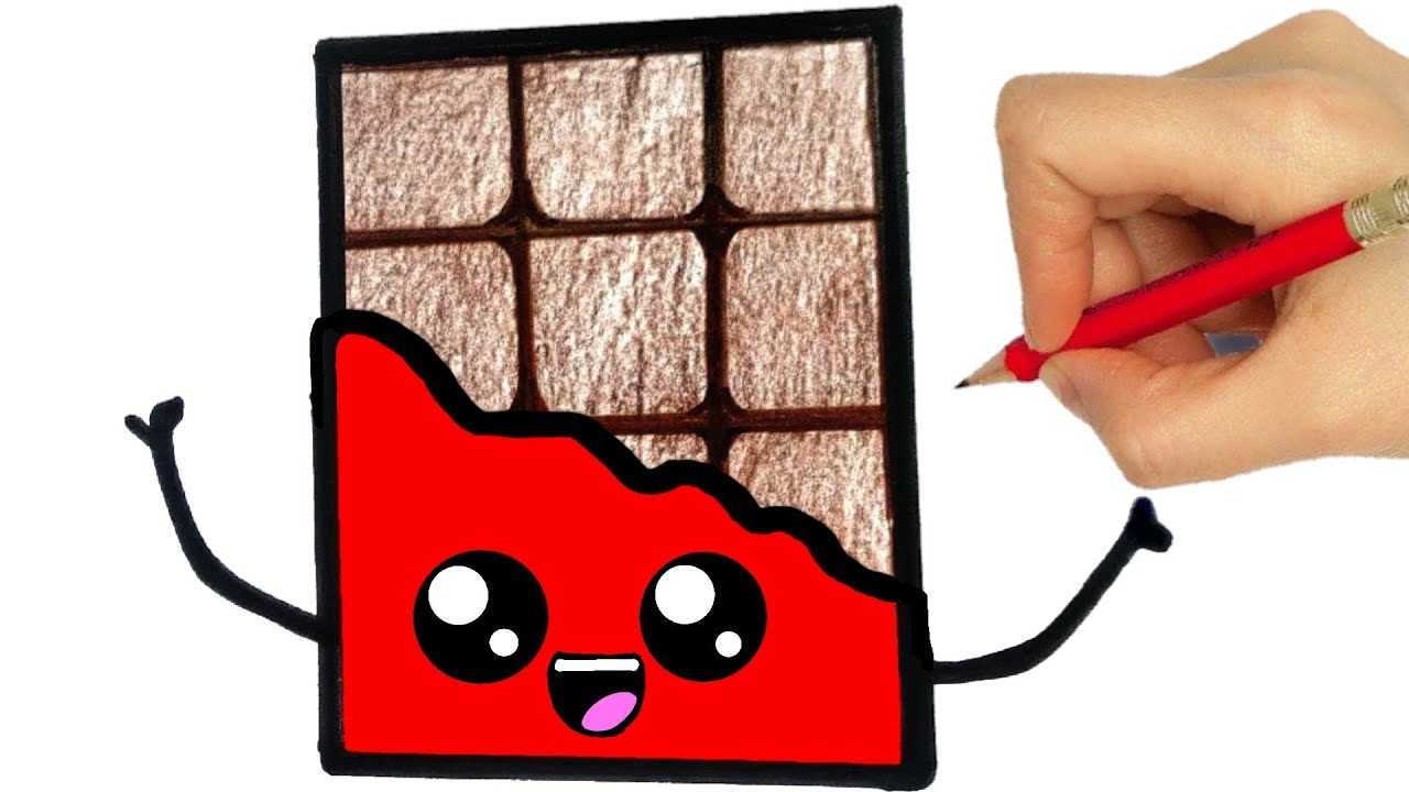 HOW TO DRAW CHOCOLATE kawaii/ como desenhar chocolate kawaii/ como dibujar chocolate kawaii