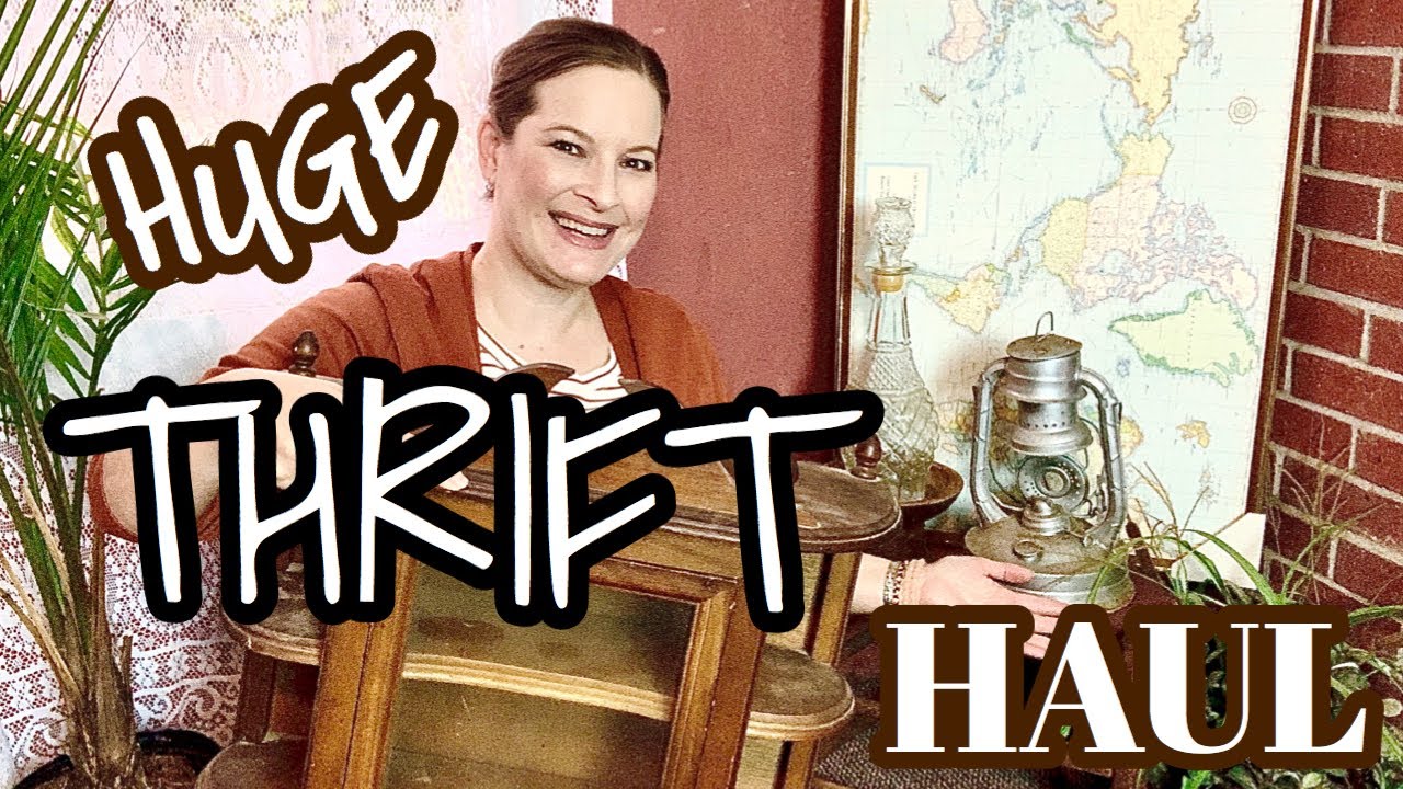 HUGE yard sale HOME DECOR THRIFT HAUL and SEE HOW I STYLED IT