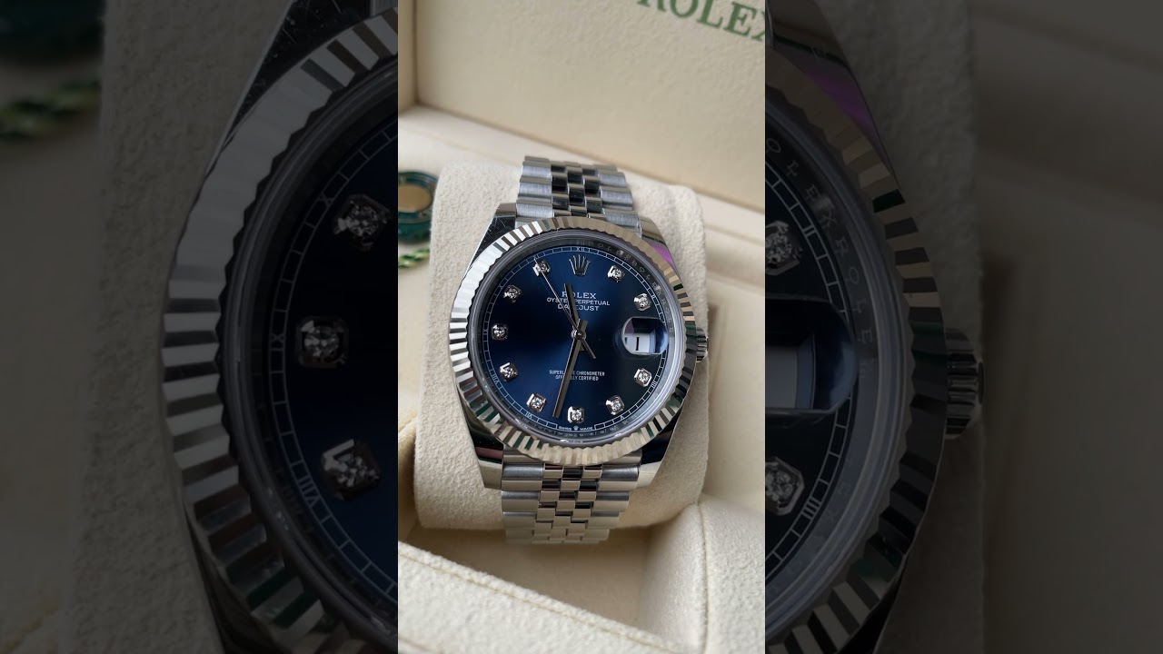 Rolex Datejust 126334 with blue diamond dial 
