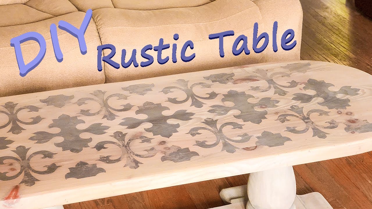 Rustic Wooden Table Makeover: Stenciling & Restaining | A Vintage Makeover Ep. 1